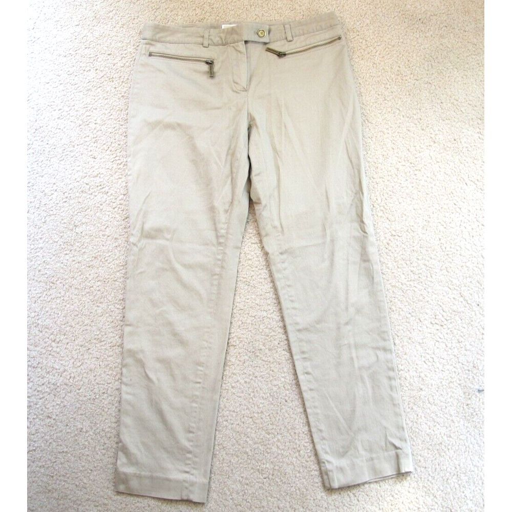 Michael Kors Women's Size 8 Khaki Zipper Pockets Pants